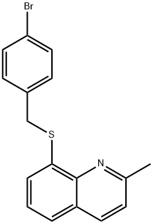 8-[(4-bromophenyl)methylsulfanyl]-2-methylquinoline Struktur