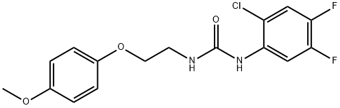 1-(2-chloro-4,5-difluorophenyl)-3-[2-(4-methoxyphenoxy)ethyl]urea Struktur