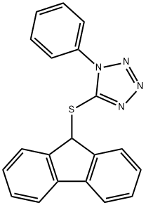 5-(9H-fluoren-9-ylsulfanyl)-1-phenyltetrazole Struktur