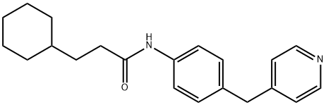 3-cyclohexyl-N-[4-(pyridin-4-ylmethyl)phenyl]propanamide Struktur