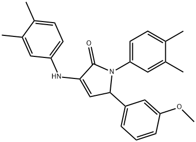 4-(3,4-dimethylanilino)-1-(3,4-dimethylphenyl)-2-(3-methoxyphenyl)-2H-pyrrol-5-one Struktur