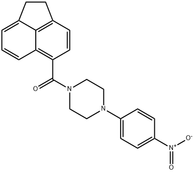 1,2-dihydroacenaphthylen-5-yl-[4-(4-nitrophenyl)piperazin-1-yl]methanone Struktur