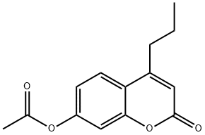 (2-oxo-4-propylchromen-7-yl) acetate Struktur