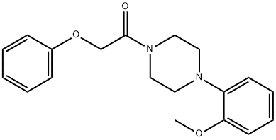 1-[4-(2-methoxyphenyl)piperazin-1-yl]-2-phenoxyethanone Struktur