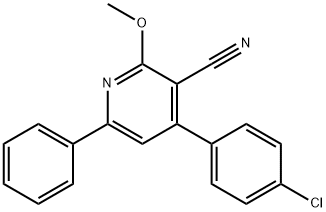 4-(4-chlorophenyl)-2-methoxy-6-phenylpyridine-3-carbonitrile Struktur