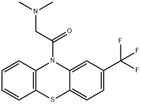 2-(dimethylamino)-1-[2-(trifluoromethyl)phenothiazin-10-yl]ethanone Struktur