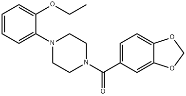 1,3-benzodioxol-5-yl-[4-(2-ethoxyphenyl)piperazin-1-yl]methanone Struktur