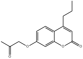 7-(2-oxopropoxy)-4-propylchromen-2-one Struktur