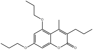 4-methyl-5,7-dipropoxy-3-propylchromen-2-one Struktur