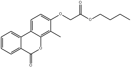 butyl 2-(4-methyl-6-oxobenzo[c]chromen-3-yl)oxyacetate Struktur