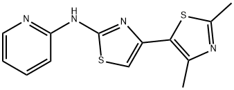 4-(2,4-dimethyl-1,3-thiazol-5-yl)-N-pyridin-2-yl-1,3-thiazol-2-amine Struktur