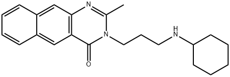 3-[3-(cyclohexylamino)propyl]-2-methylbenzo[g]quinazolin-4-one Struktur