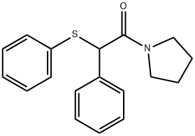 2-phenyl-2-phenylsulfanyl-1-pyrrolidin-1-ylethanone Struktur