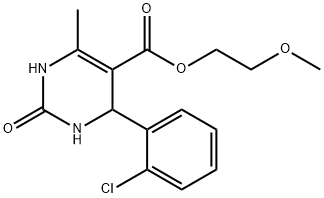 2-methoxyethyl 4-(2-chlorophenyl)-6-methyl-2-oxo-3,4-dihydro-1H-pyrimidine-5-carboxylate Struktur