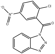 benzotriazol-1-yl-(2-chloro-5-nitrophenyl)methanone Struktur