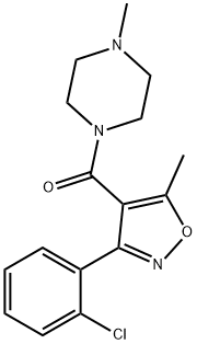 [3-(2-chlorophenyl)-5-methyl-1,2-oxazol-4-yl]-(4-methylpiperazin-1-yl)methanone Struktur