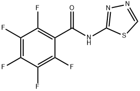 2,3,4,5,6-pentafluoro-N-(1,3,4-thiadiazol-2-yl)benzamide Struktur