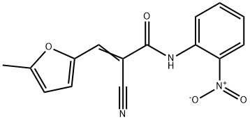 (E)-2-cyano-3-(5-methylfuran-2-yl)-N-(2-nitrophenyl)prop-2-enamide Struktur