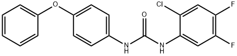 1-(2-chloro-4,5-difluorophenyl)-3-(4-phenoxyphenyl)urea Struktur