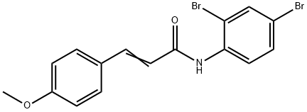 (E)-N-(2,4-dibromophenyl)-3-(4-methoxyphenyl)prop-2-enamide Struktur