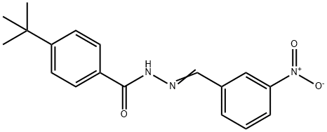 4-tert-butyl-N-[(E)-(3-nitrophenyl)methylideneamino]benzamide Struktur