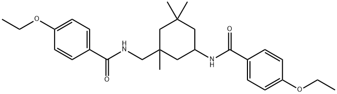 4-ethoxy-N-[[5-[(4-ethoxybenzoyl)amino]-1,3,3-trimethylcyclohexyl]methyl]benzamide Struktur