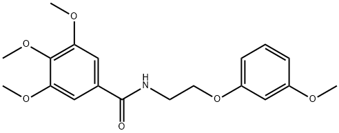 3,4,5-trimethoxy-N-[2-(3-methoxyphenoxy)ethyl]benzamide Struktur