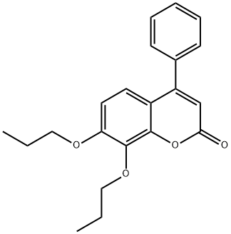 4-phenyl-7,8-dipropoxychromen-2-one Struktur