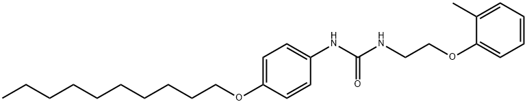 1-(4-decoxyphenyl)-3-[2-(2-methylphenoxy)ethyl]urea Struktur