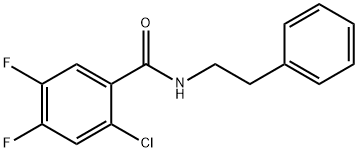 2-chloro-4,5-difluoro-N-(2-phenylethyl)benzamide Struktur