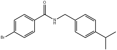 4-bromo-N-[(4-propan-2-ylphenyl)methyl]benzamide Struktur