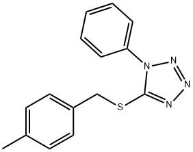 5-[(4-methylphenyl)methylsulfanyl]-1-phenyltetrazole Struktur