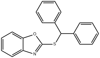 2-benzhydrylsulfanyl-1,3-benzoxazole Struktur