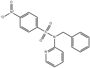 N-benzyl-4-nitro-N-pyridin-2-ylbenzenesulfonamide Struktur