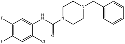 4-benzyl-N-(2-chloro-4,5-difluorophenyl)piperazine-1-carboxamide Struktur