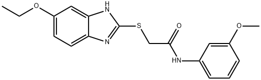 2-[(6-ethoxy-1H-benzimidazol-2-yl)sulfanyl]-N-(3-methoxyphenyl)acetamide Struktur