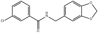 N-(1,3-benzodioxol-5-ylmethyl)-3-chlorobenzamide Struktur