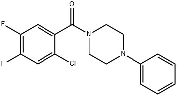 (2-chloro-4,5-difluorophenyl)-(4-phenylpiperazin-1-yl)methanone Struktur