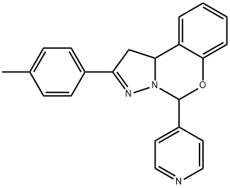 2-(4-methylphenyl)-5-pyridin-4-yl-5,10b-dihydro-1H-pyrazolo[1,5-c][1,3]benzoxazine Struktur