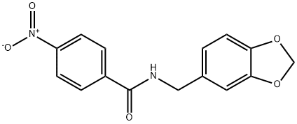 N-(1,3-benzodioxol-5-ylmethyl)-4-nitrobenzamide Struktur