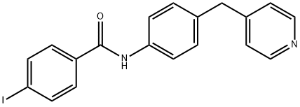 4-iodo-N-[4-(pyridin-4-ylmethyl)phenyl]benzamide Struktur