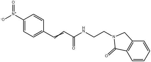 (E)-3-(4-nitrophenyl)-N-[2-(3-oxo-1H-isoindol-2-yl)ethyl]prop-2-enamide Struktur