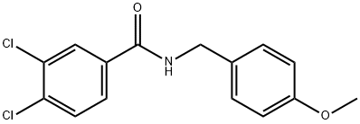 3,4-dichloro-N-[(4-methoxyphenyl)methyl]benzamide Struktur