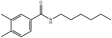 N-hexyl-3,4-dimethylbenzamide Struktur