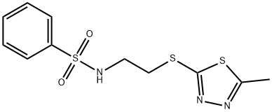 N-[2-[(5-methyl-1,3,4-thiadiazol-2-yl)sulfanyl]ethyl]benzenesulfonamide Struktur