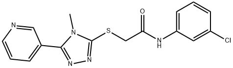 N-(3-chlorophenyl)-2-[(4-methyl-5-pyridin-3-yl-1,2,4-triazol-3-yl)sulfanyl]acetamide Struktur