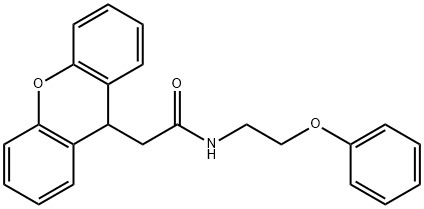 N-(2-phenoxyethyl)-2-(9H-xanthen-9-yl)acetamide Struktur