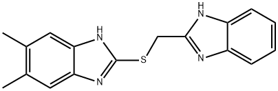 2-(1H-benzimidazol-2-ylmethylsulfanyl)-5,6-dimethyl-1H-benzimidazole Struktur