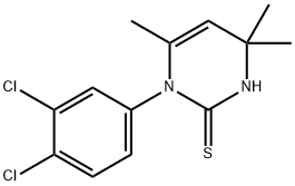 3-(3,4-dichlorophenyl)-4,6,6-trimethyl-1H-pyrimidine-2-thione Struktur