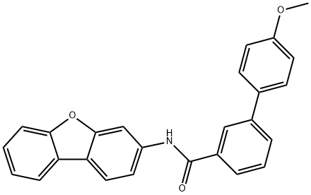 N-dibenzofuran-3-yl-3-(4-methoxyphenyl)benzamide Struktur